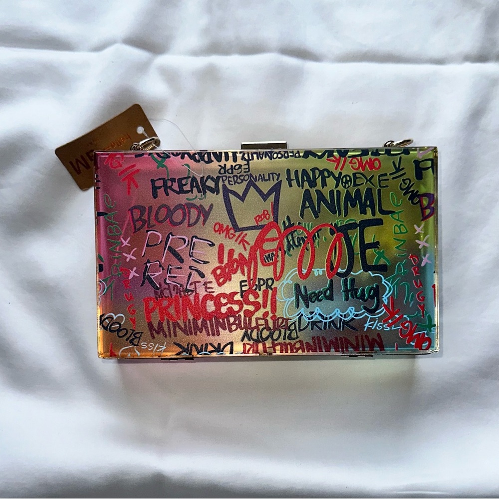 Acrylic/graffiti handbag